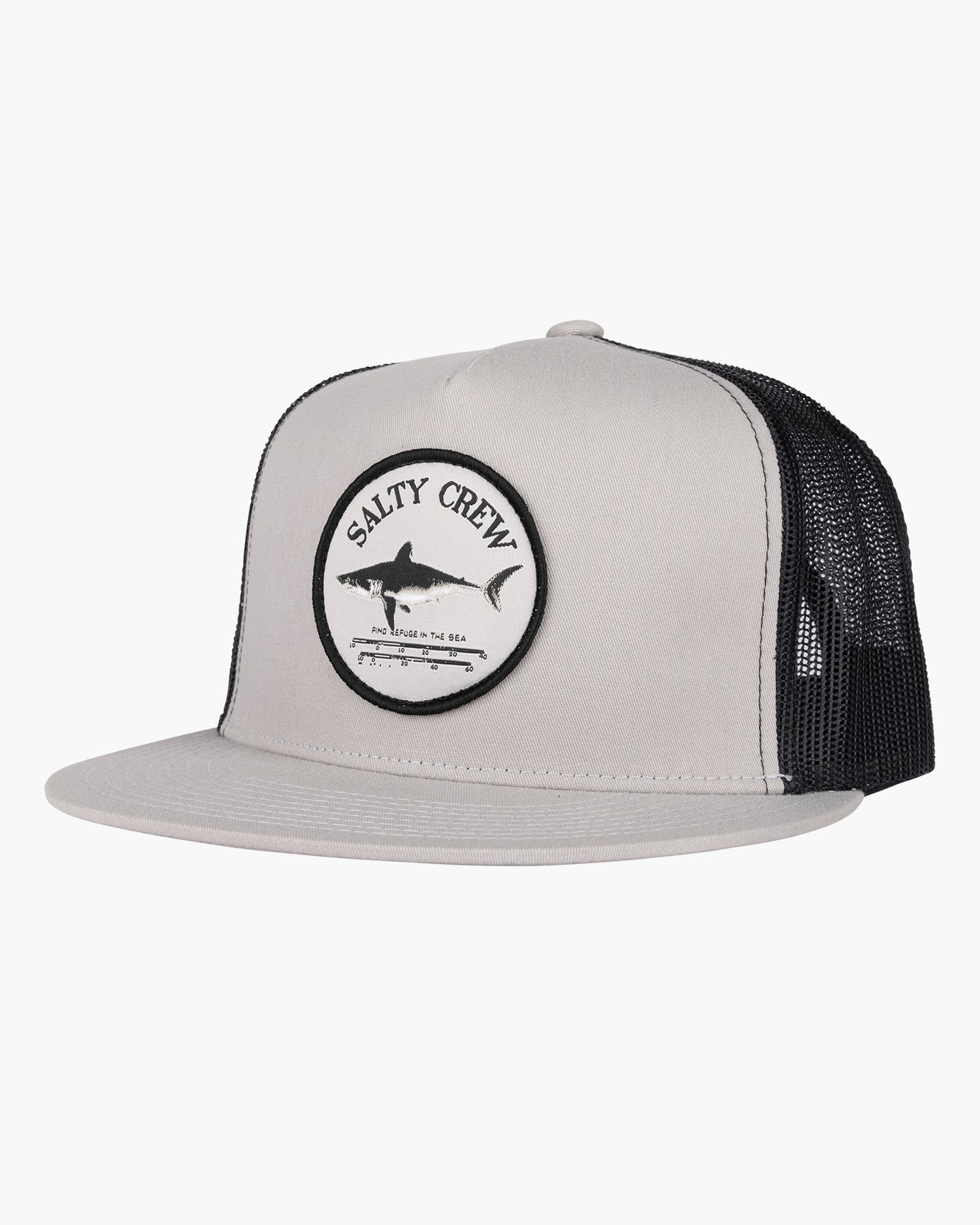 front view of Bruce Trucker Silver/Black