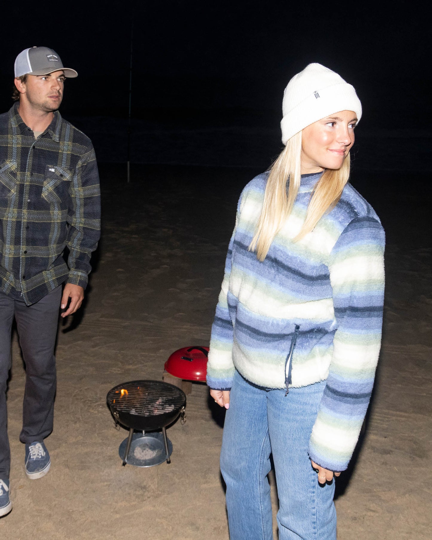 Lifestyle shot of the Calm Seas Pullover - Blue Horizon.