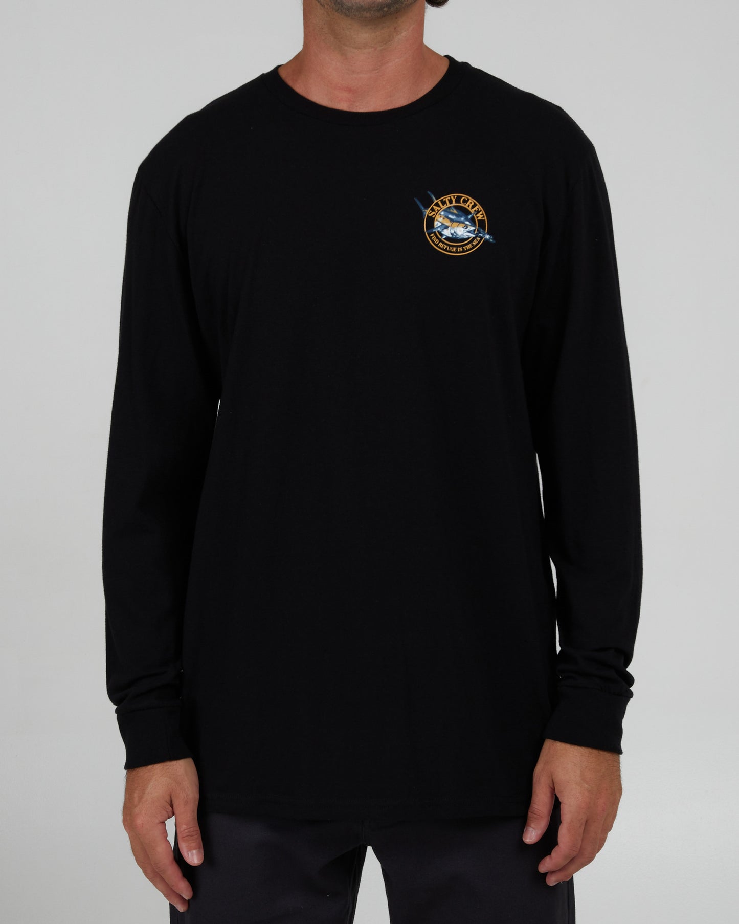 front view of Chaser Black L/S Standard Tee