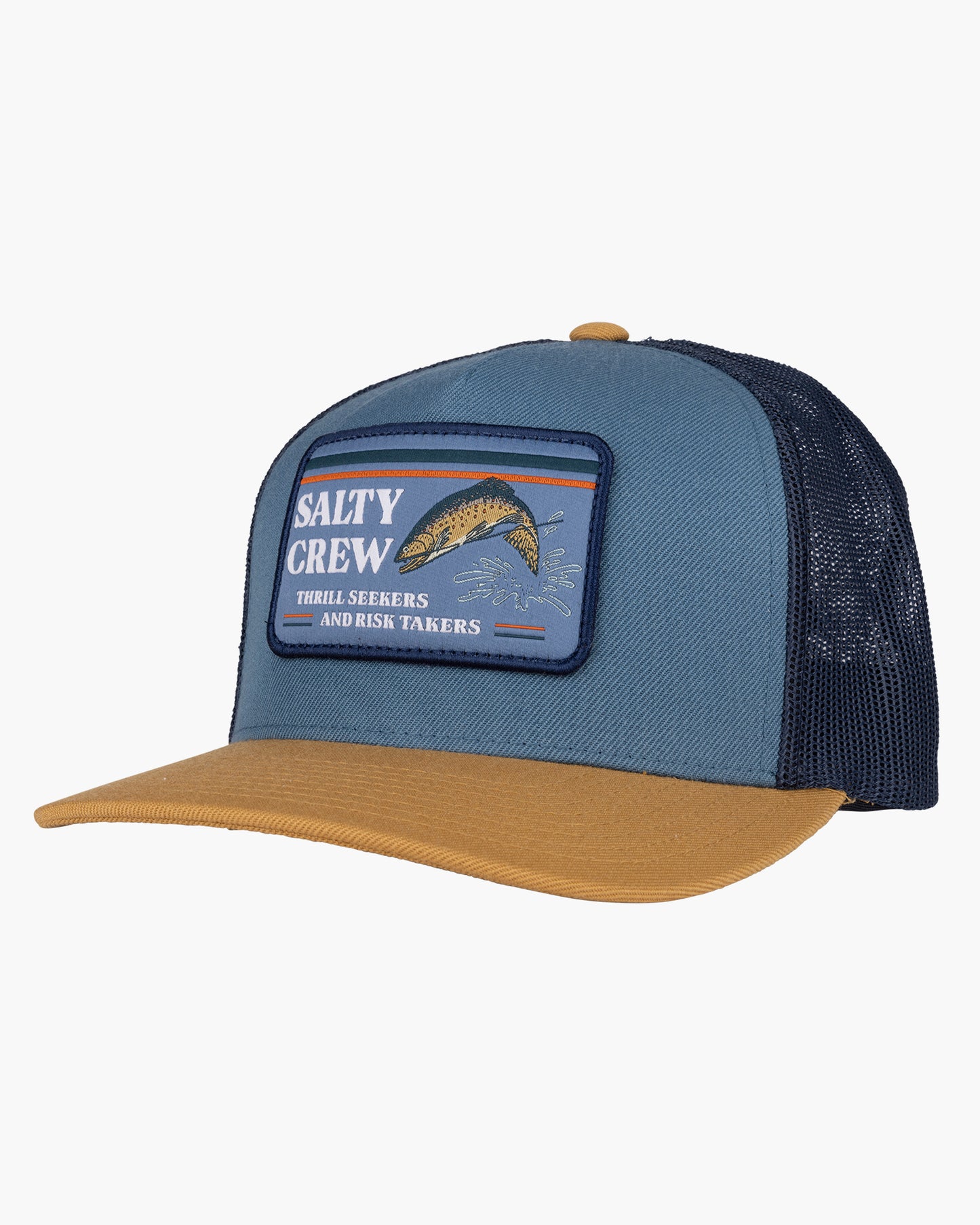 Front of the Double Haul Ivory/Spruce Trucker