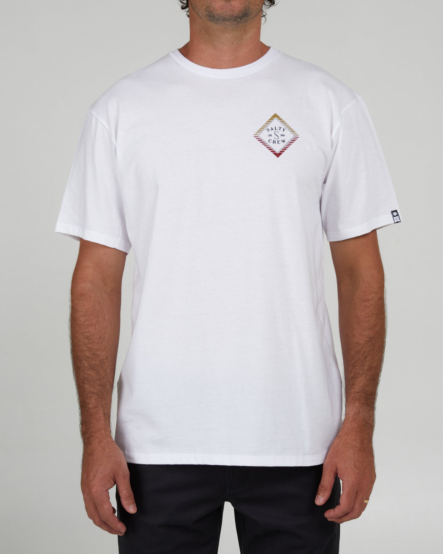 front view of Faded White S/S Premium Tee