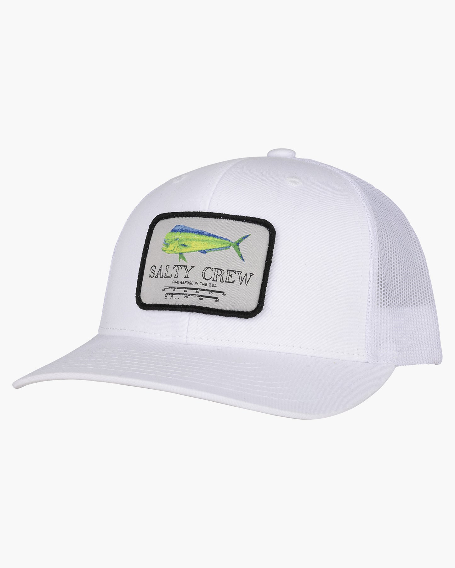 front view of Mahi Mount Retro Trucker White