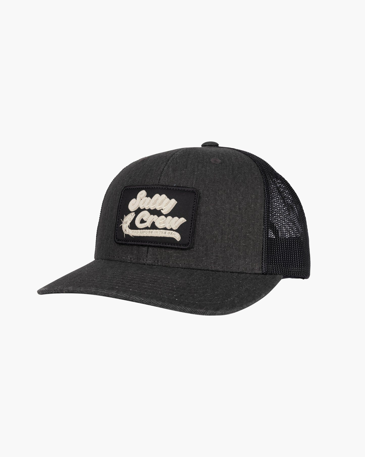 front view of Retro Catch Black Retro Trucker