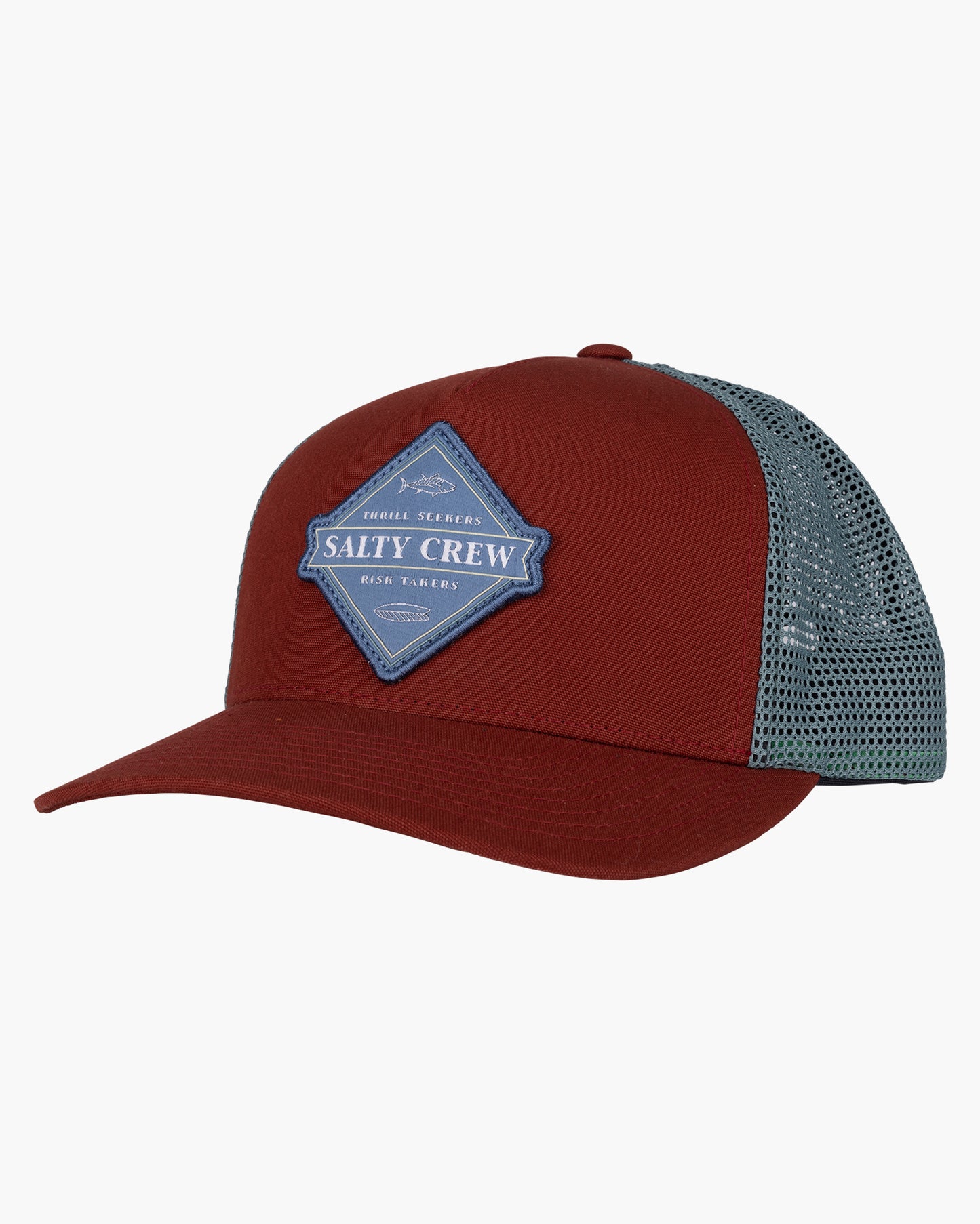 Front of the Twin Tails Crimson Retro Trucker