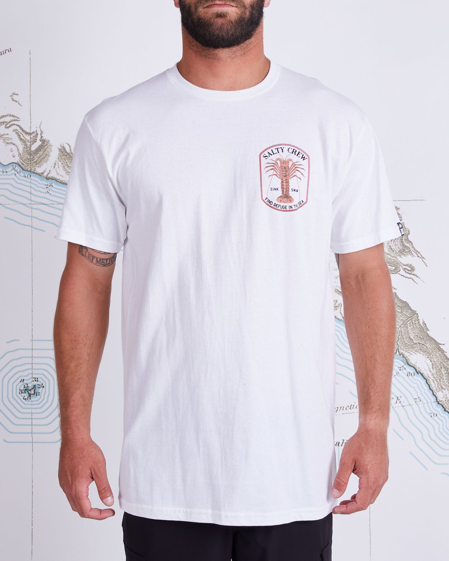 On body front of Spiny White S/S Standard Tee