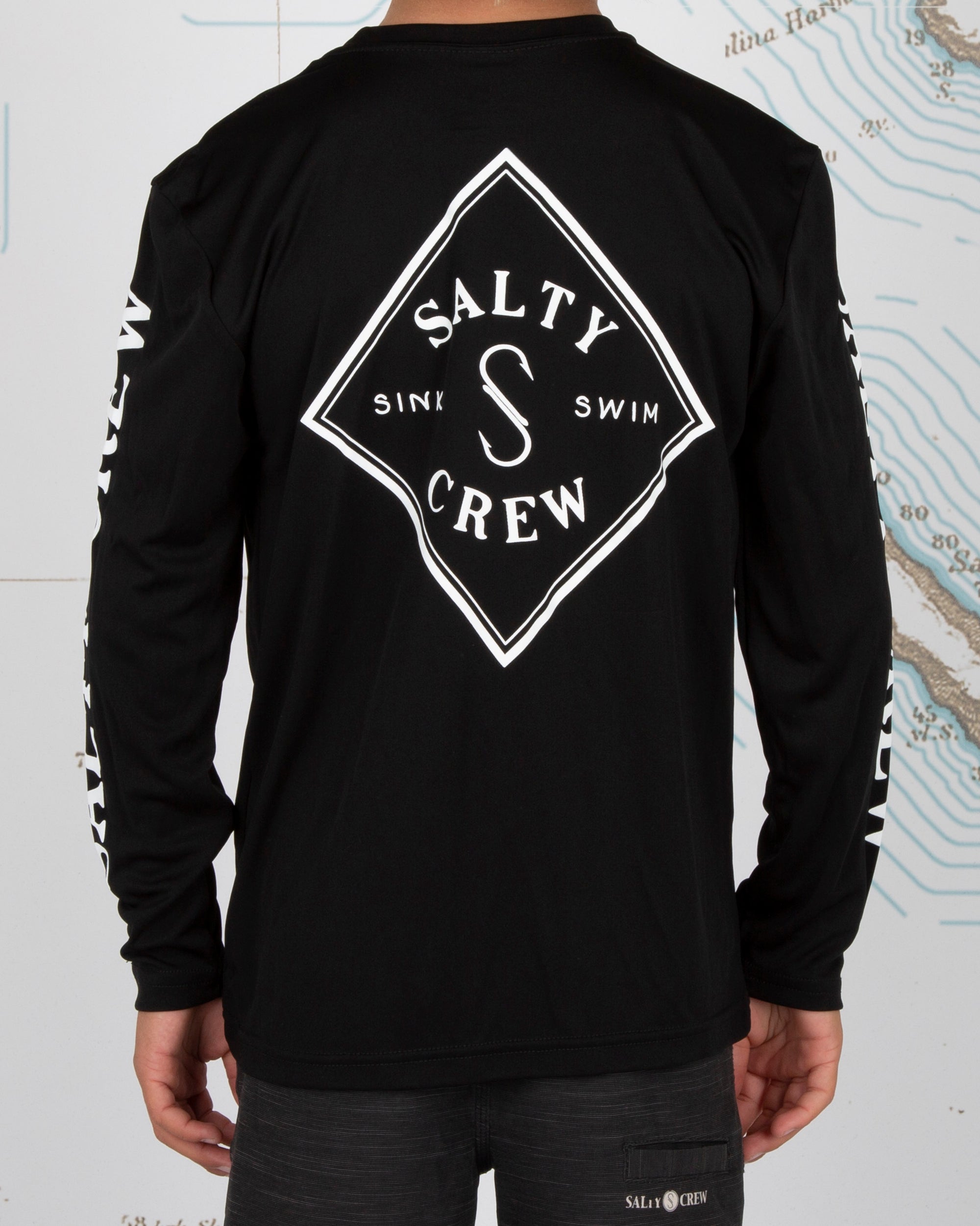 Salty Crew - Tippet Boys Black UV L/S Tee