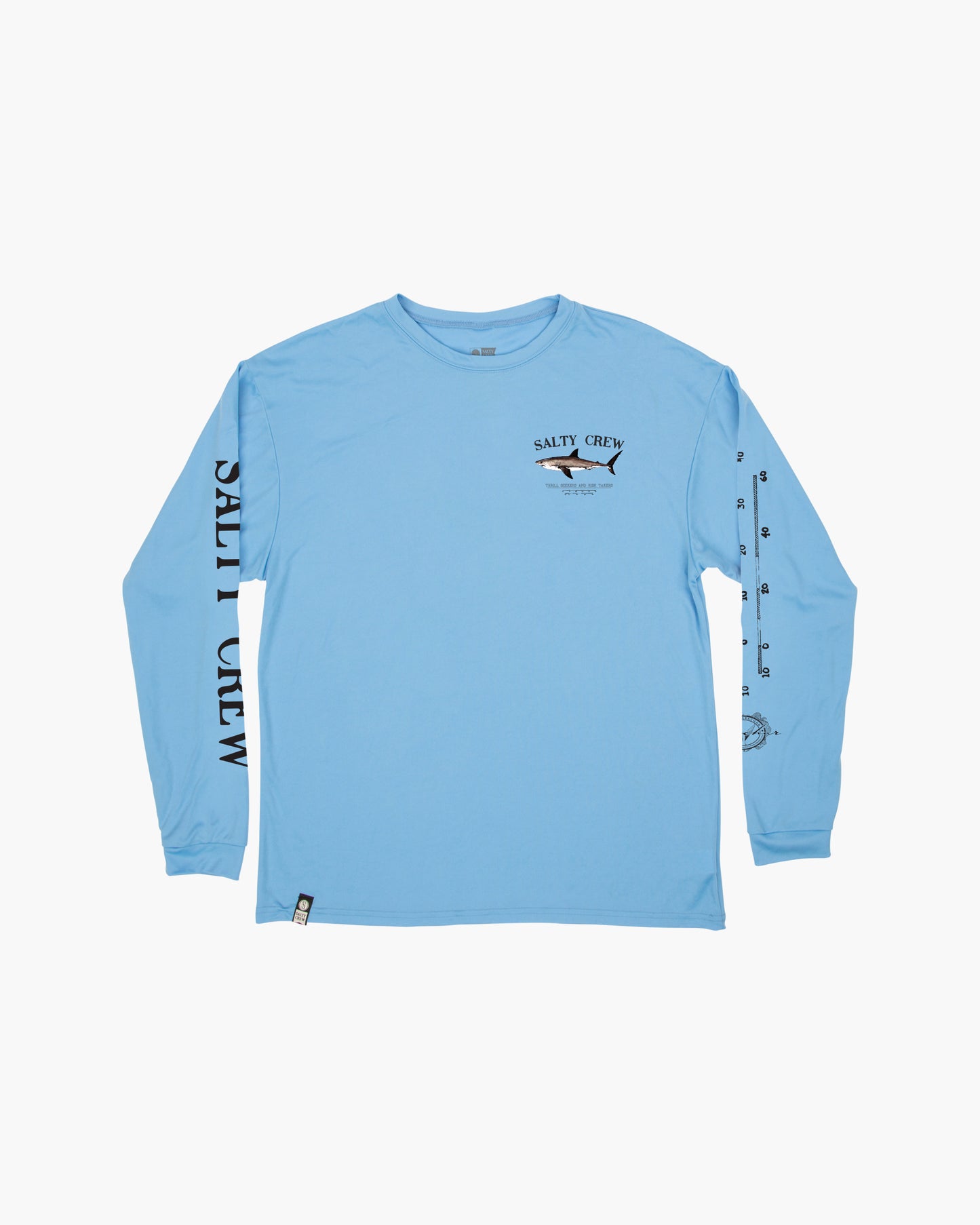 Off body front of Bruce Light Blue L/S Sunshirt