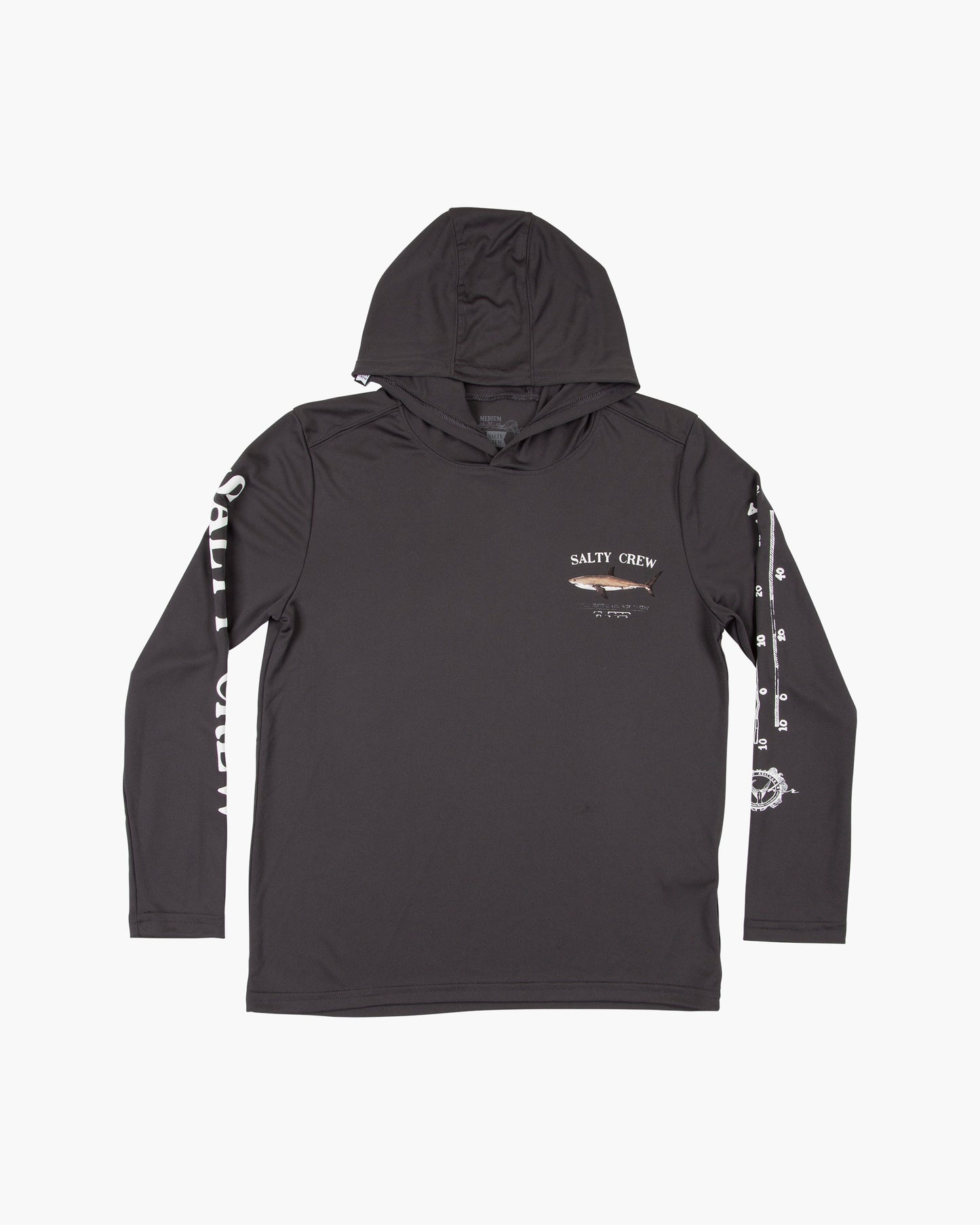 Off body front of Bruce Boys Grey Hooded Sunshirt
