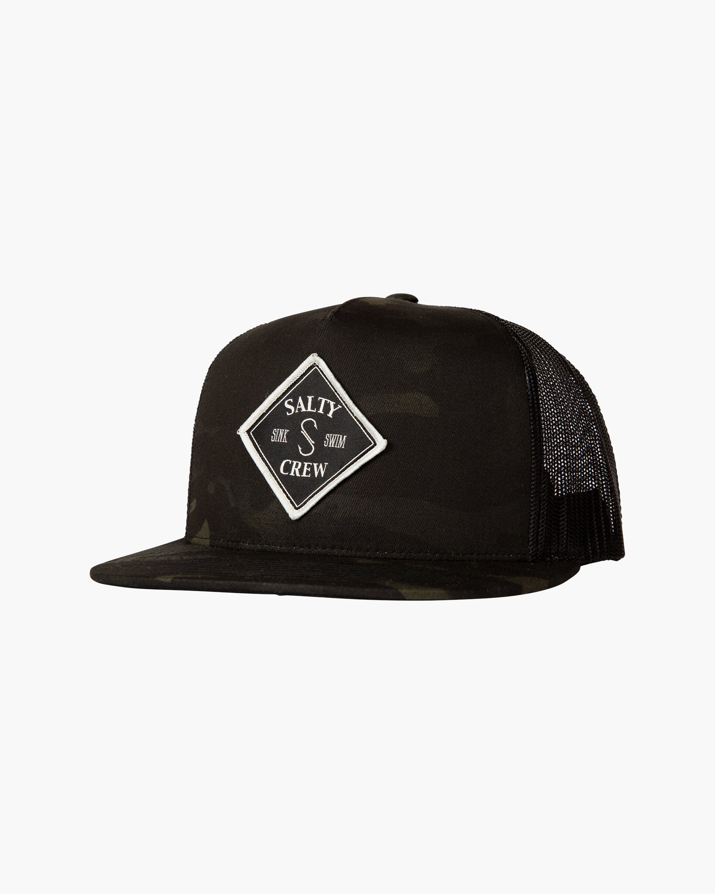 front view of Tippet Multicam Black Trucker