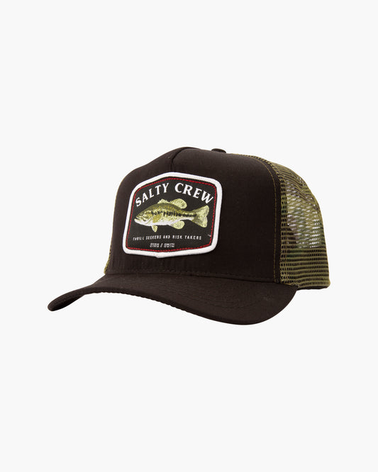 Front of Bigmouth Black/Camo Trucker