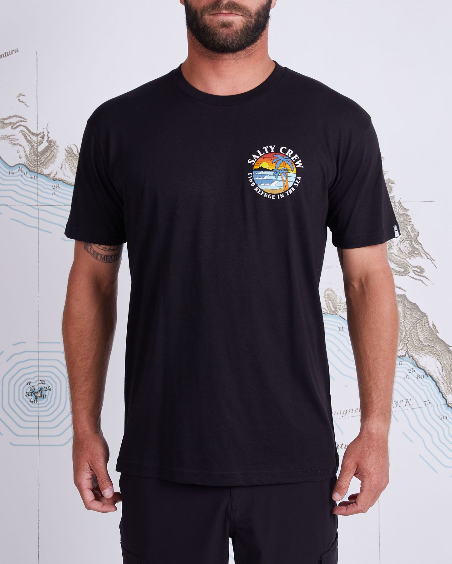 Front of PARADISE PREMIUM S/S TEE black