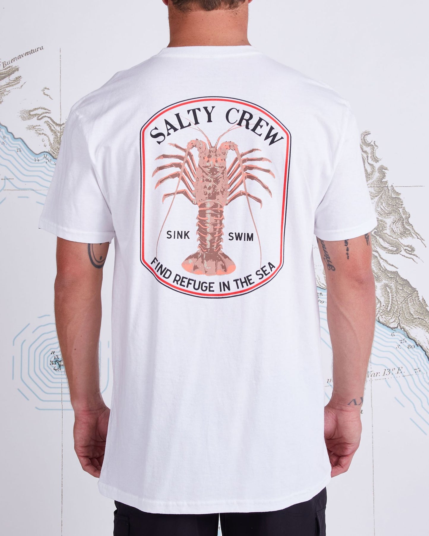 On body back of Spiny White S/S Standard Tee