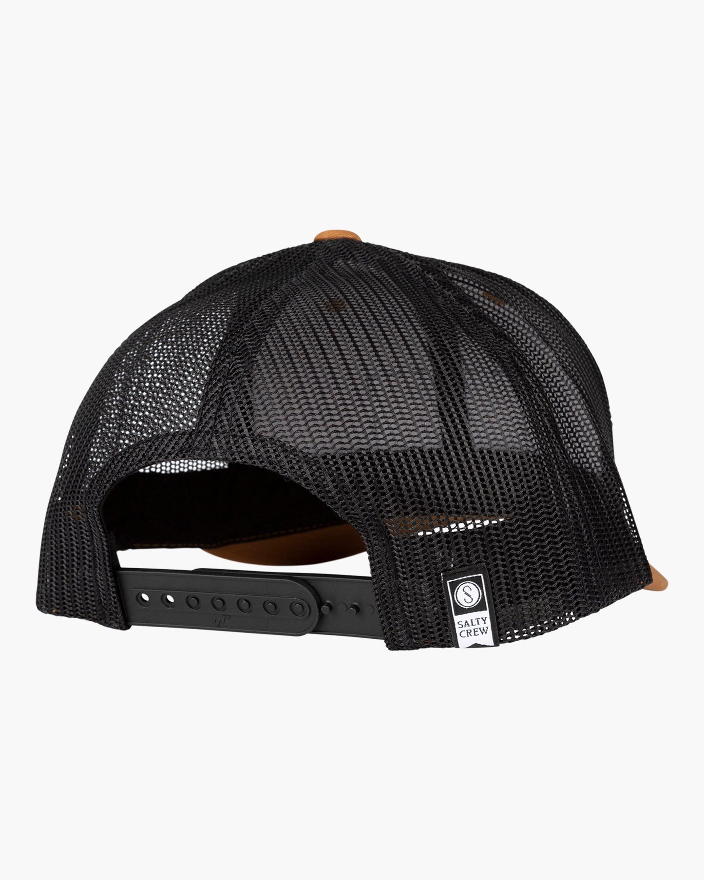 Back of Topstitch Camel/Black Retro Trucker