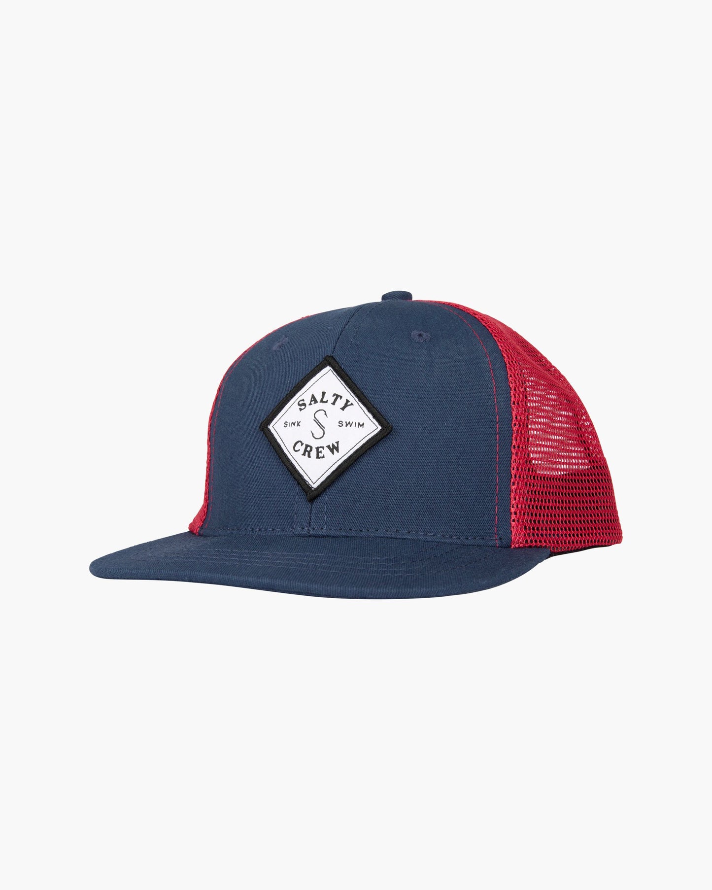 Front of the Sealine Boys Navy/Red Retro Trucker