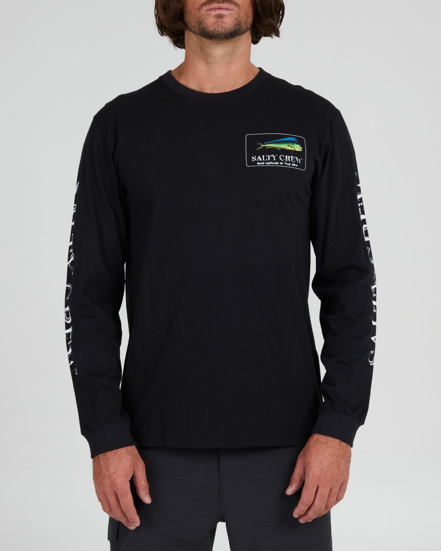 front view of El Dorado Black L/S Premium Tee