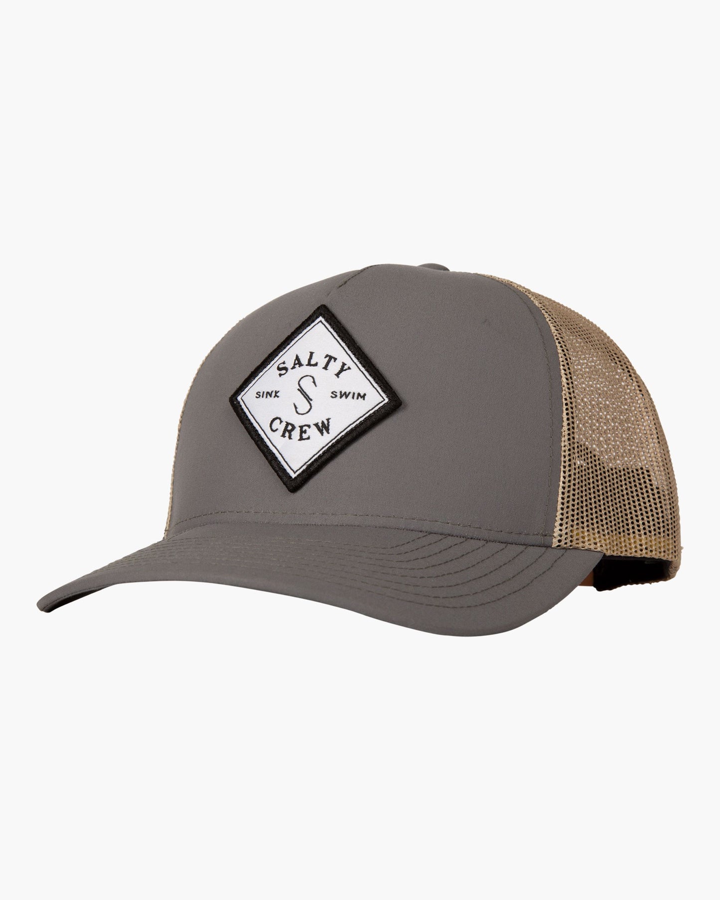 Front of Sealine Charcoal/Tan Retro Trucker