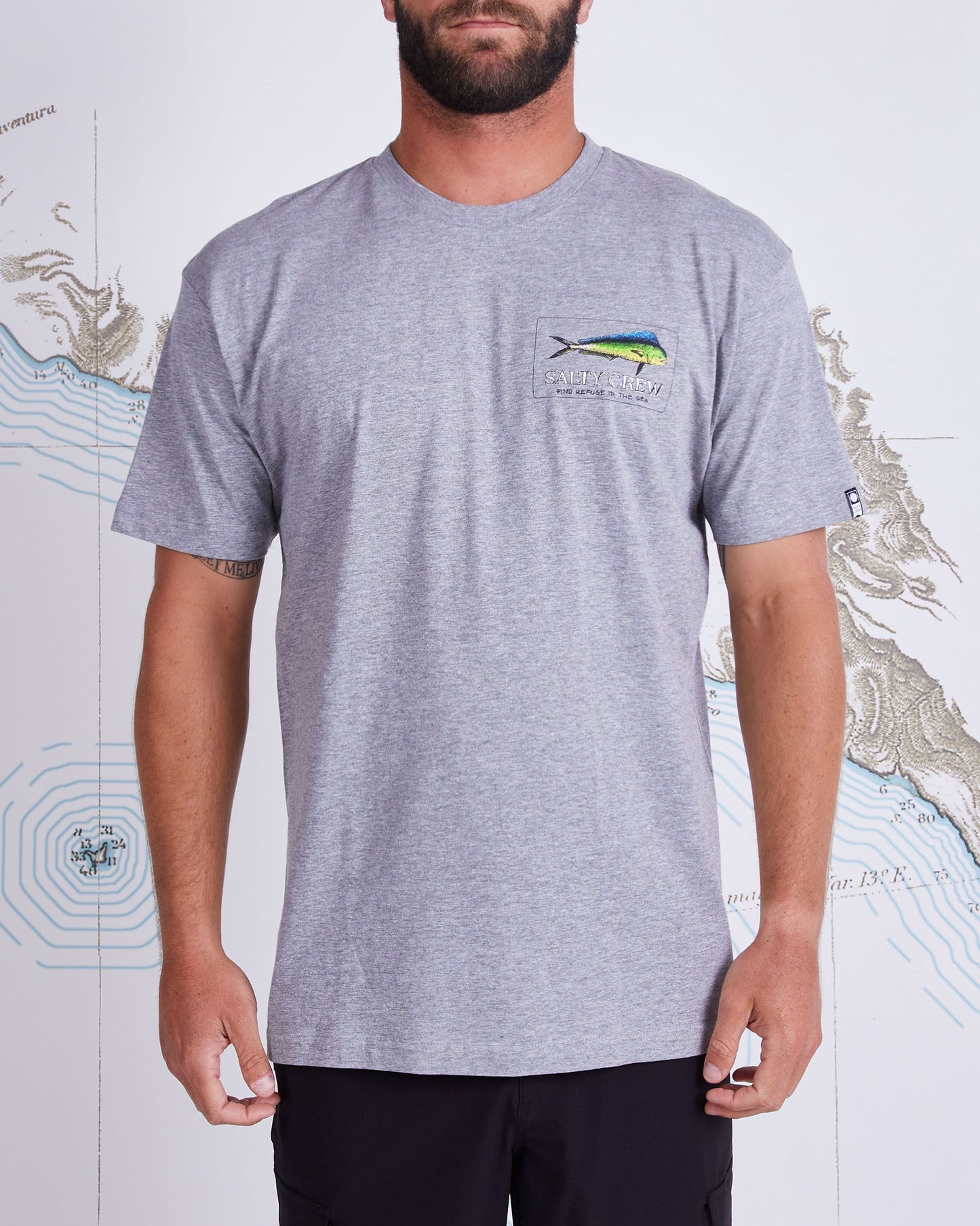 On body front of El Dorado Athletic Heather S/S Premium Tee
