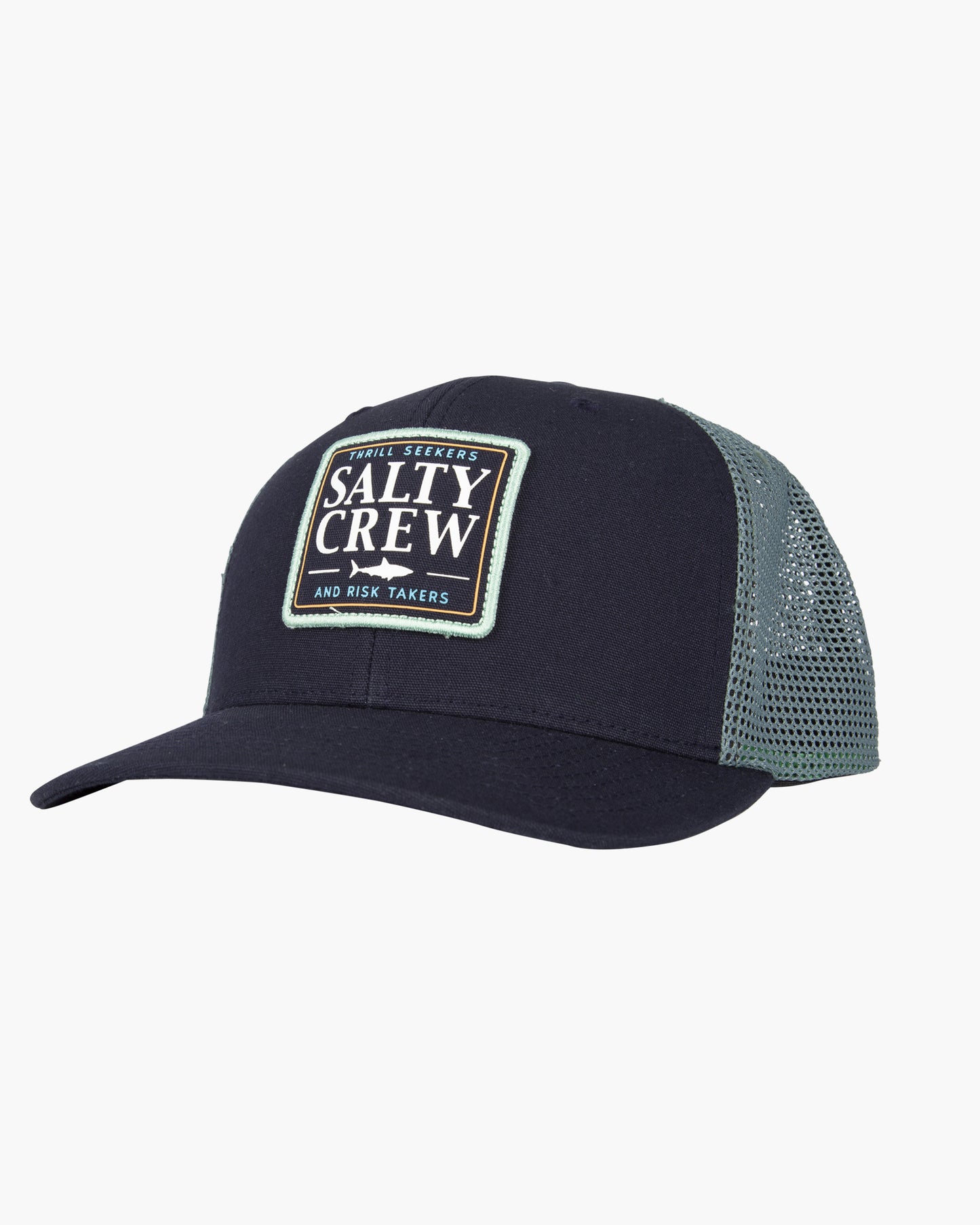 front of the Cruiser Navy/Dark Aqua Retro Trucker