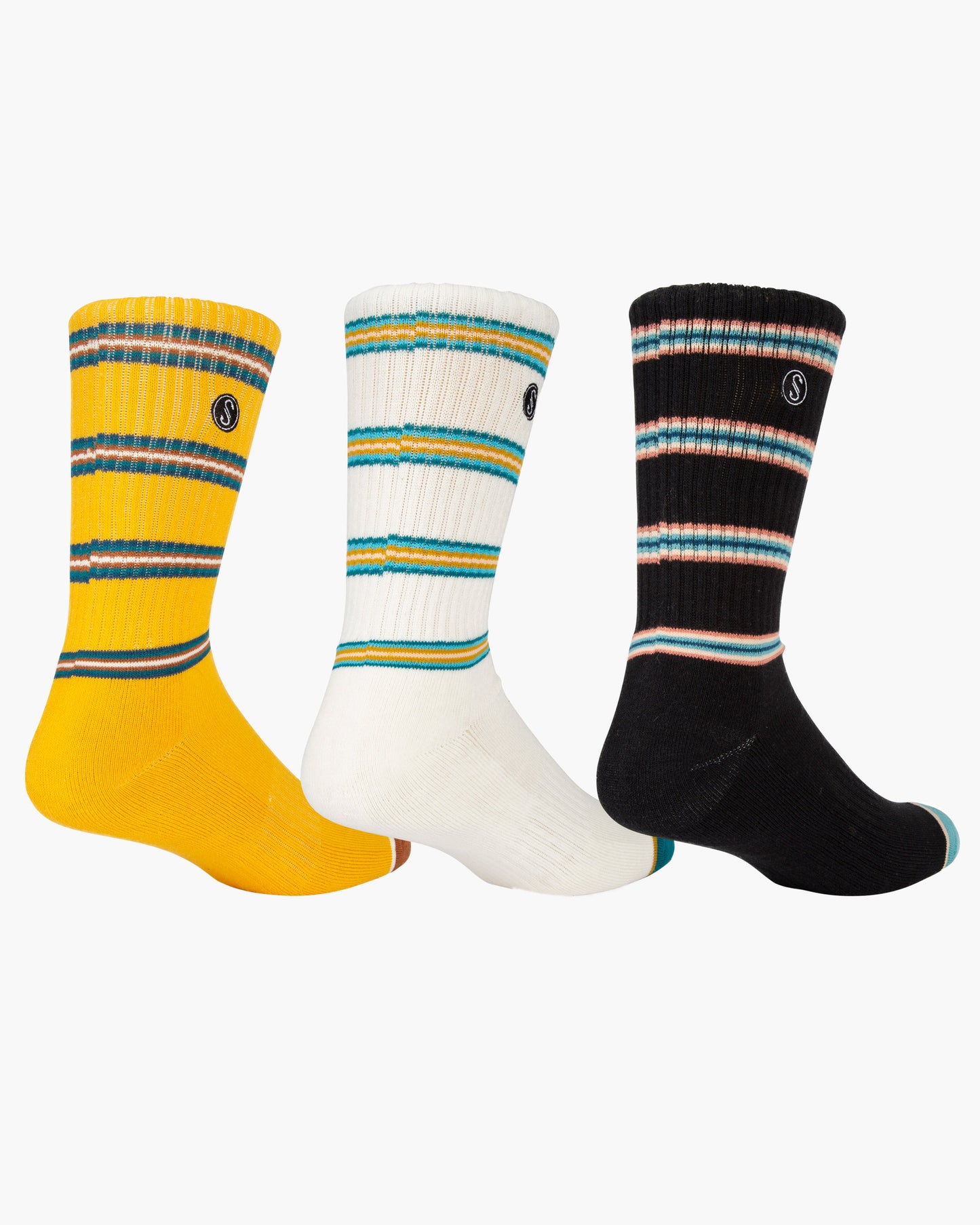 back angled Shorebreak Sock 3 Pack