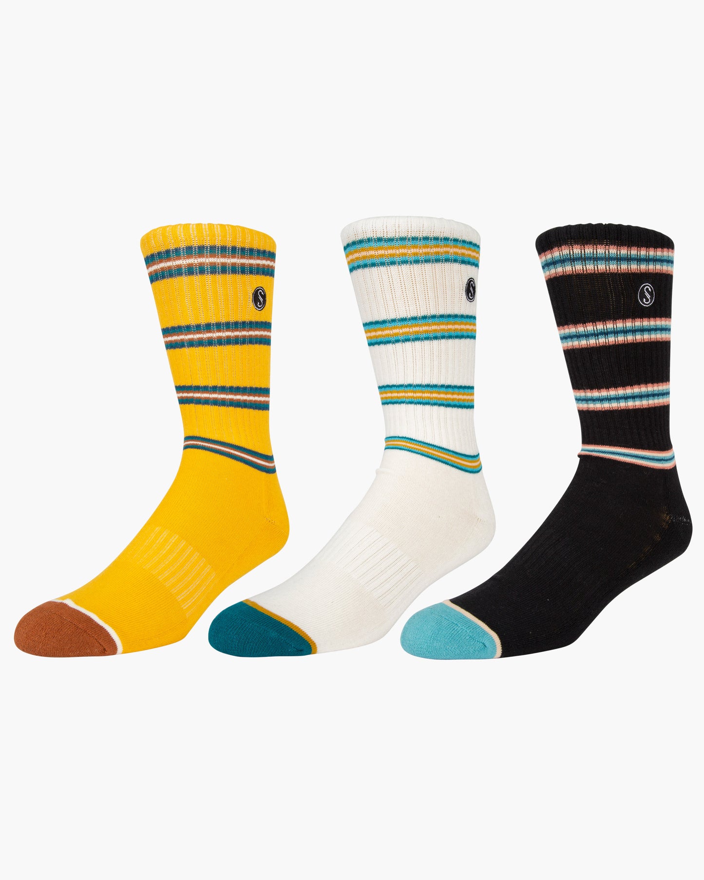 front angled Shorebreak Sock 3 Pack