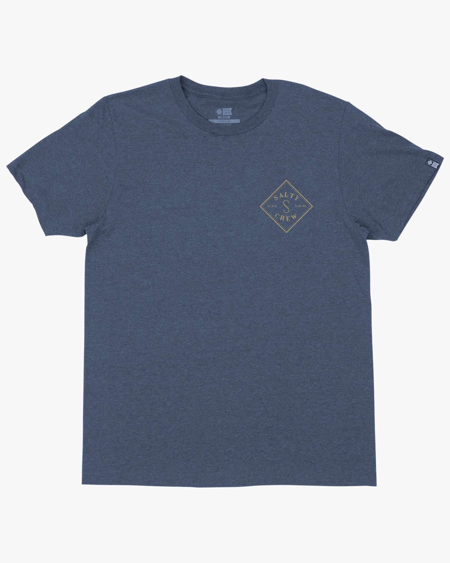 front view of Tippet Navy Heather S/S Premium Tee