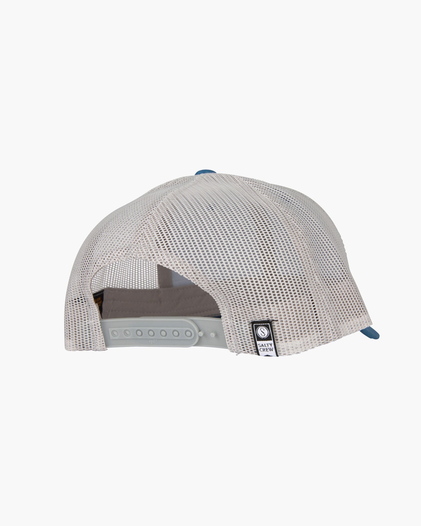 back view of the Topstitch Slate/Silver Retro Trucker