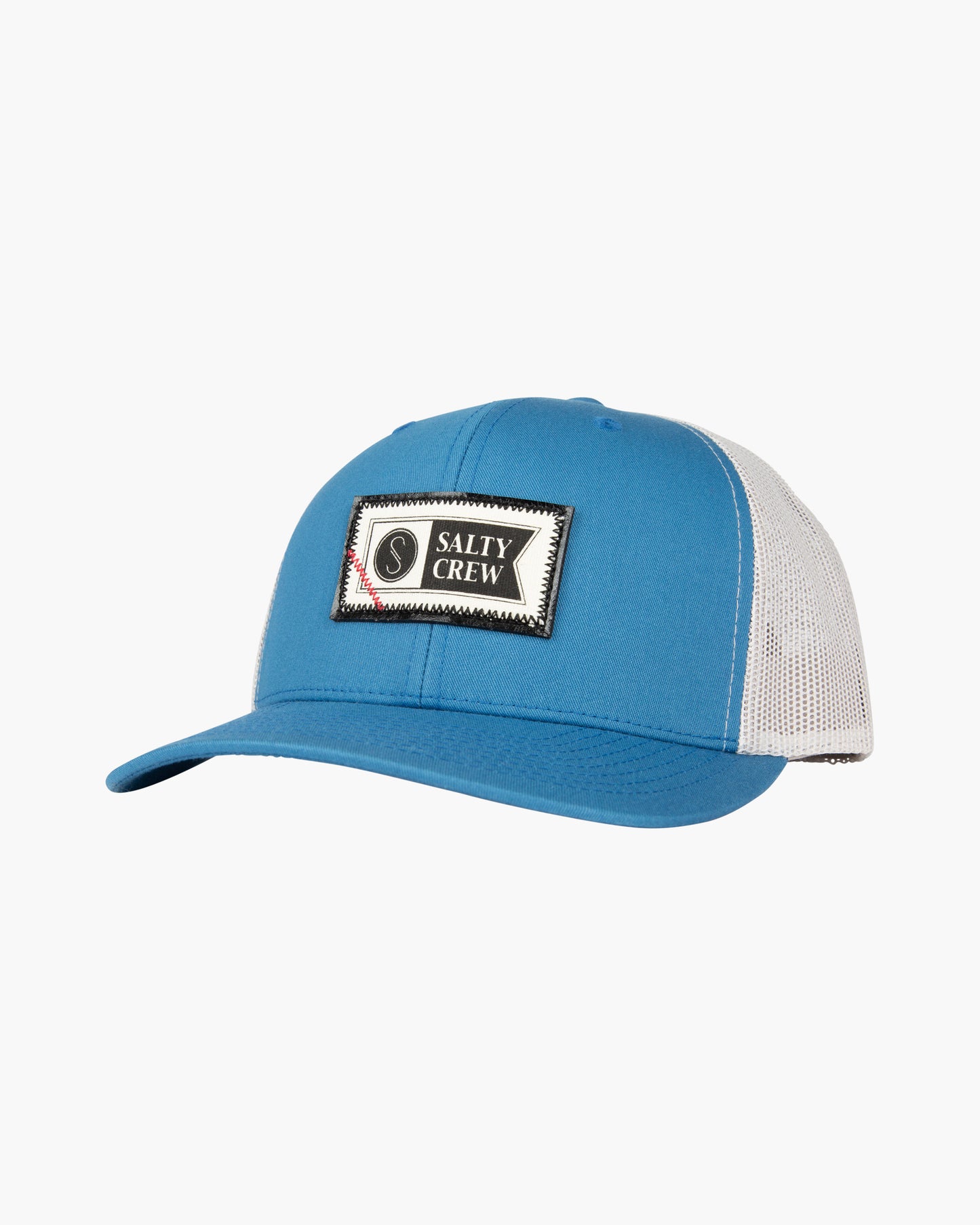 front view of the Topstitch Slate/Silver Retro Trucker