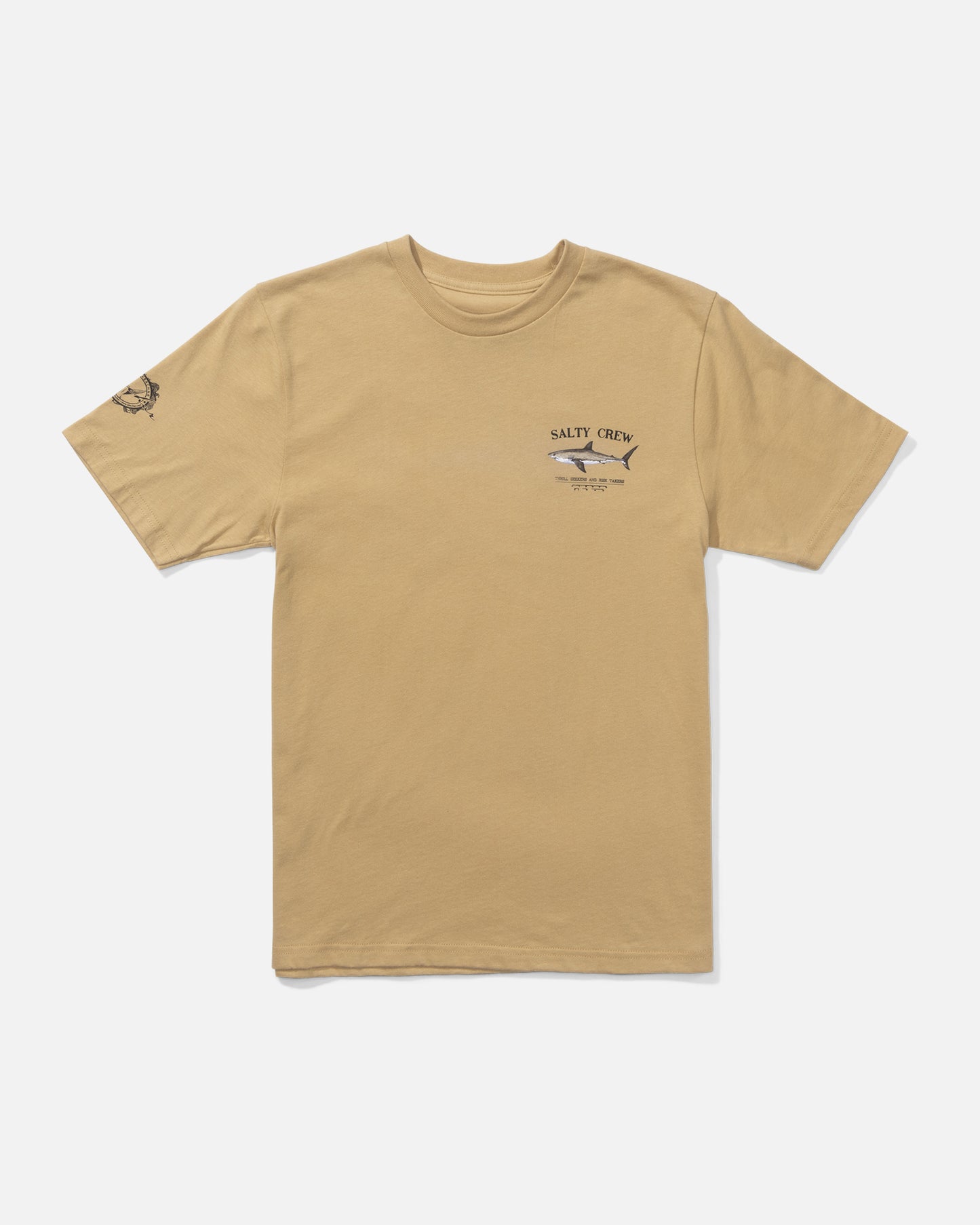 Front view of the Bruce Boys Tee - Khaki. 