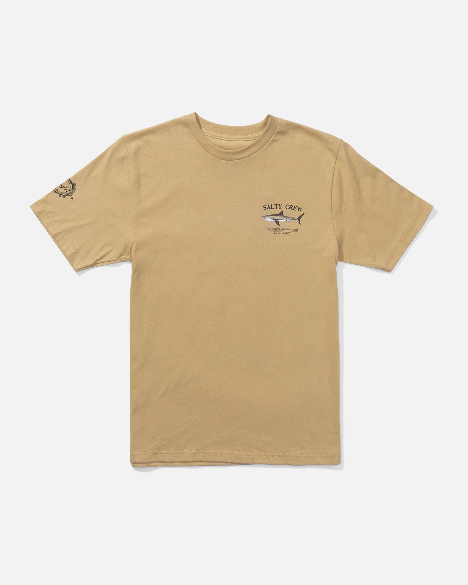 Front view of the Bruce Boys Tee - Khaki. 