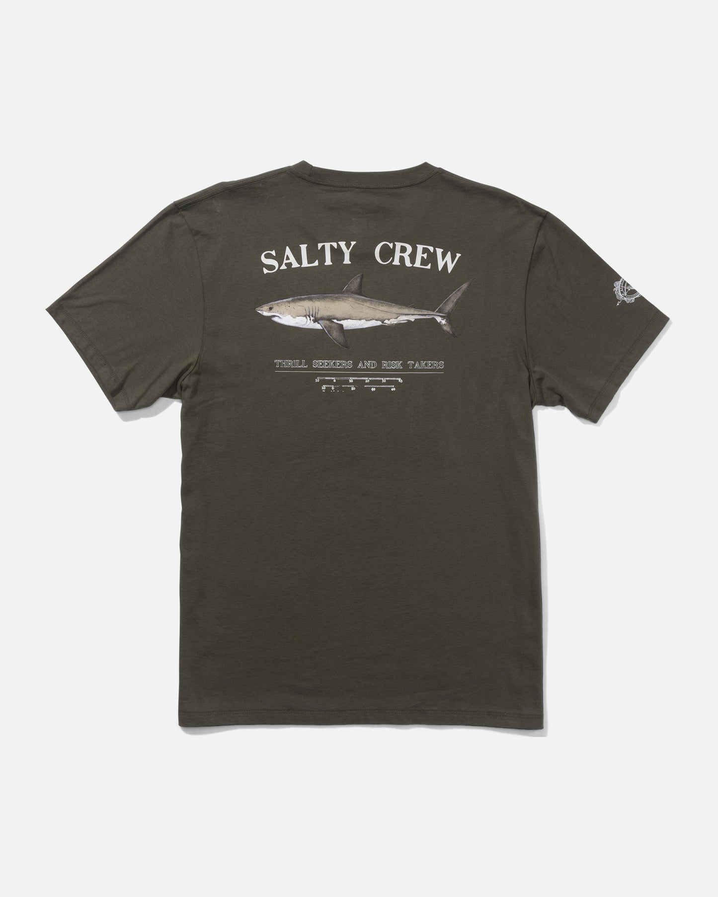 Back view of the Bruce Premium Tee - Dusty Olive. 