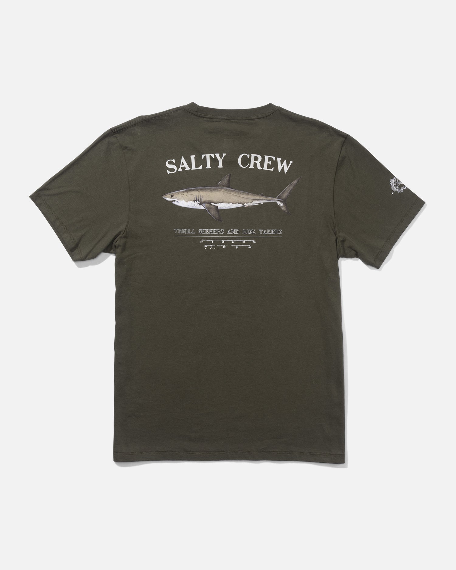 Back view of the Bruce Premium Tee - Dusty Olive. 