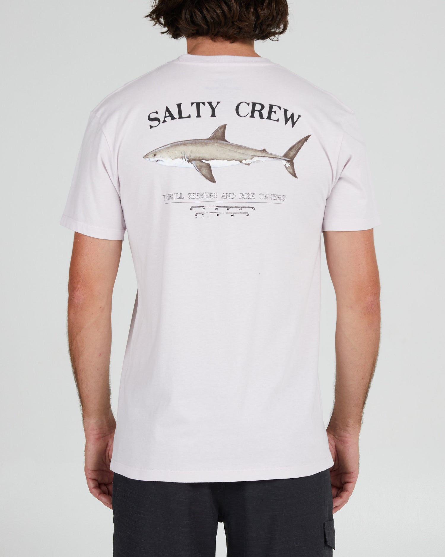 back view of Bruce Lavender S/S Premium Tee