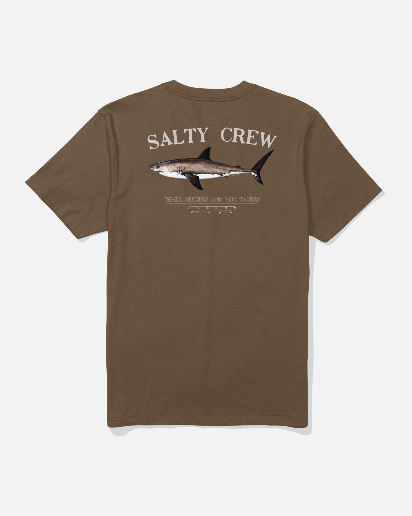 Back view of the Bruce Crew Tee - Sepia. 