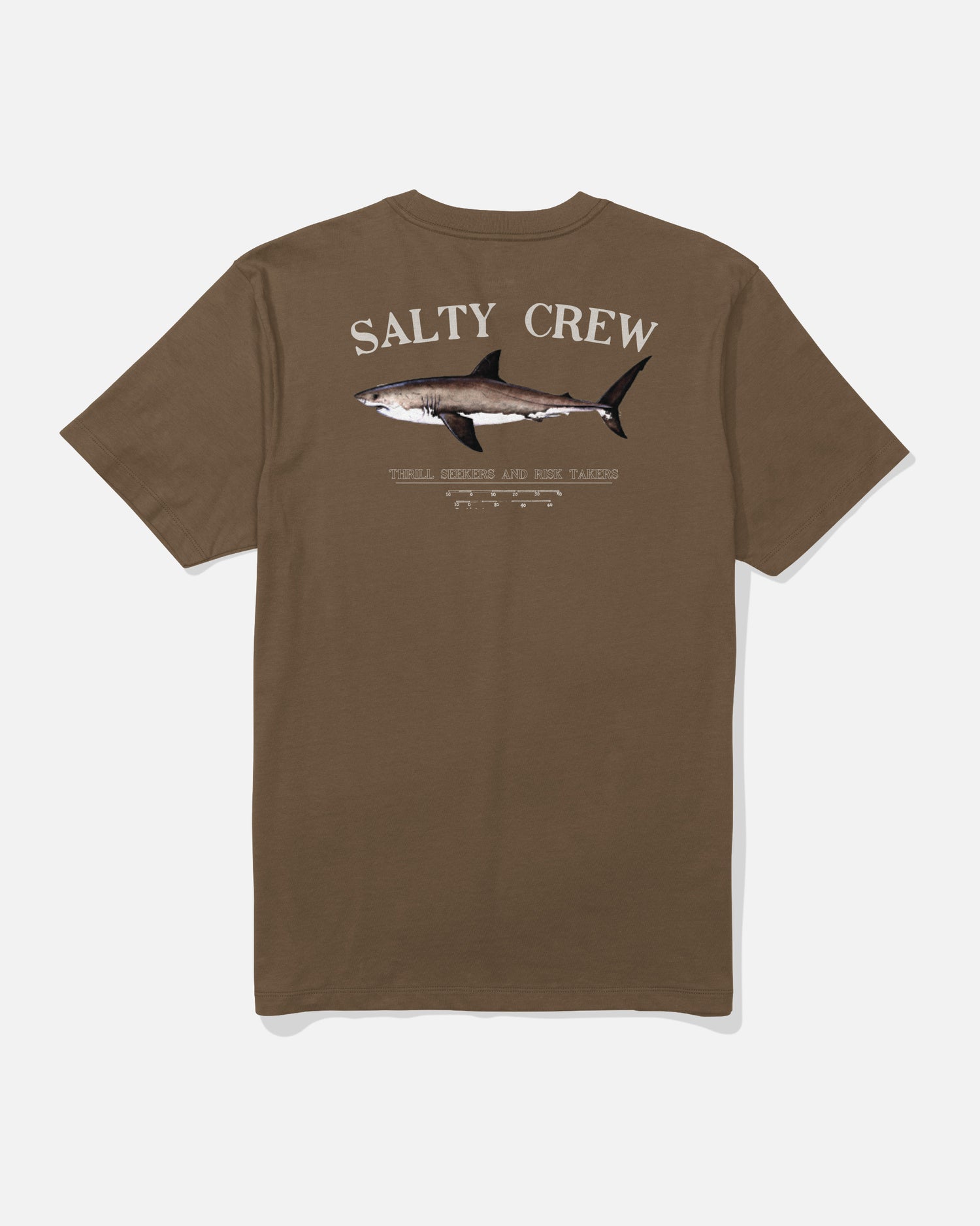Back view of the Bruce Crew Tee - Sepia. 