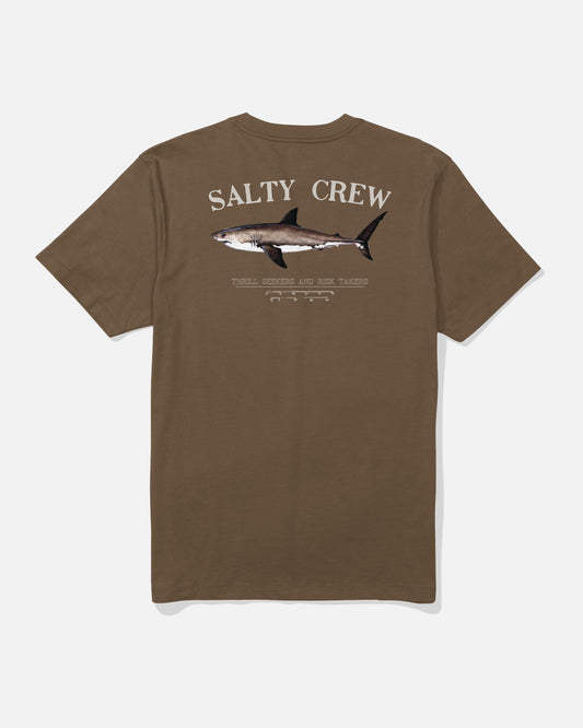 Back view of the Bruce Crew Tee - Sepia. 