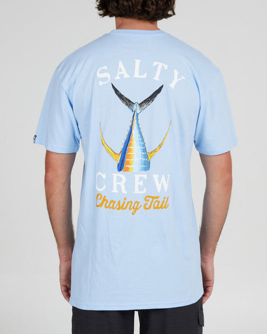 back view of Tailed Light Blue S/S Standard Tee