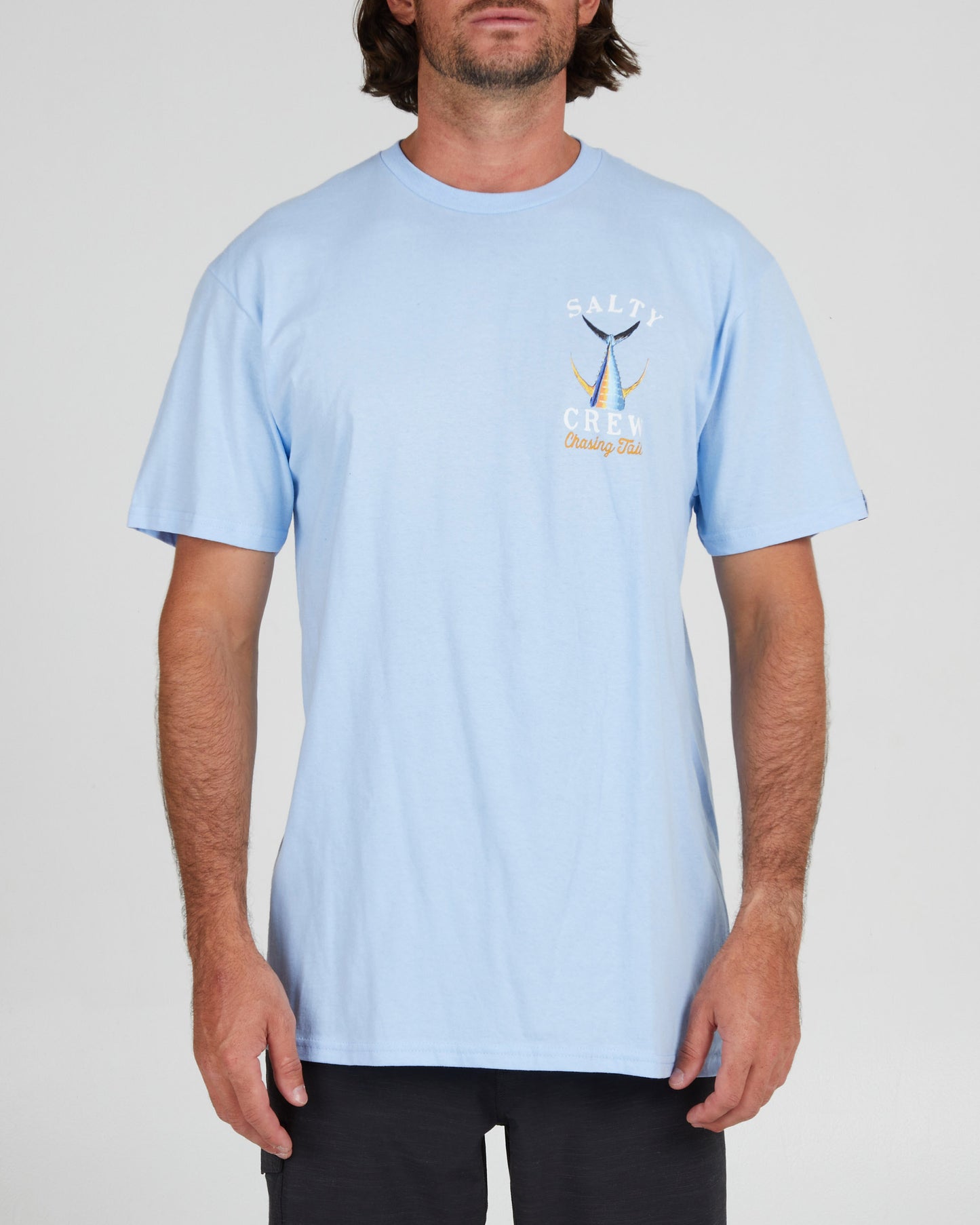 front view of Tailed Light Blue S/S Standard Tee