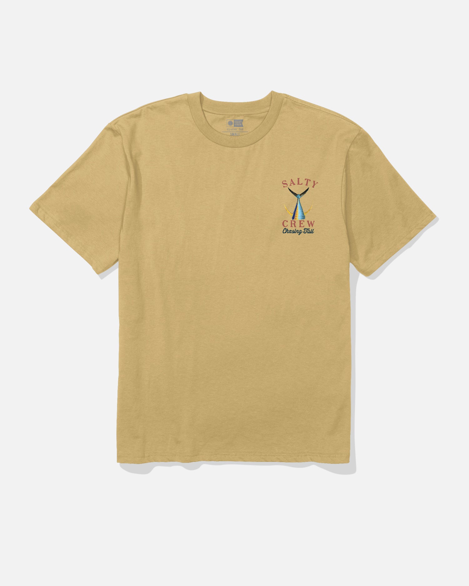 Front view of the Tailed Classic Tee - Mineral Yellow. 