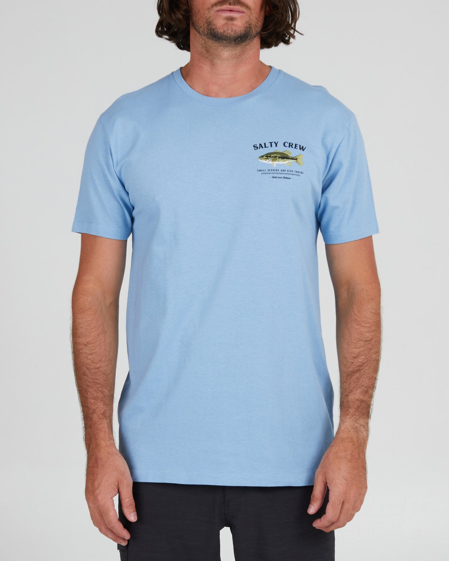front view of Bigmouth Marine Blue S/S Premium Tee
