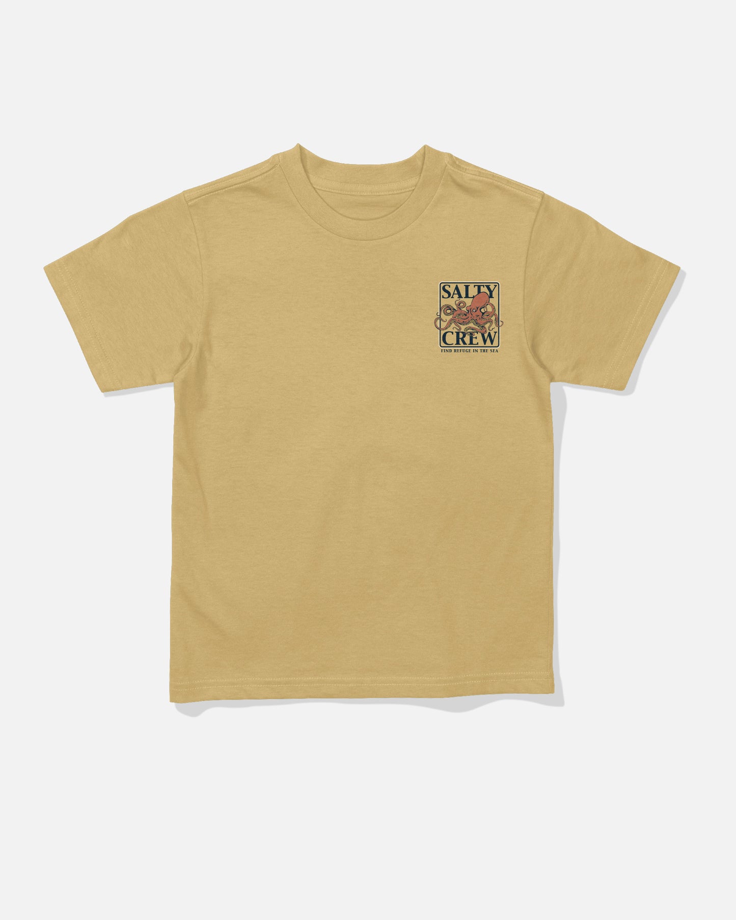 Front view of the Ink Slinger Toddler Tee - Mineral Yellow. 