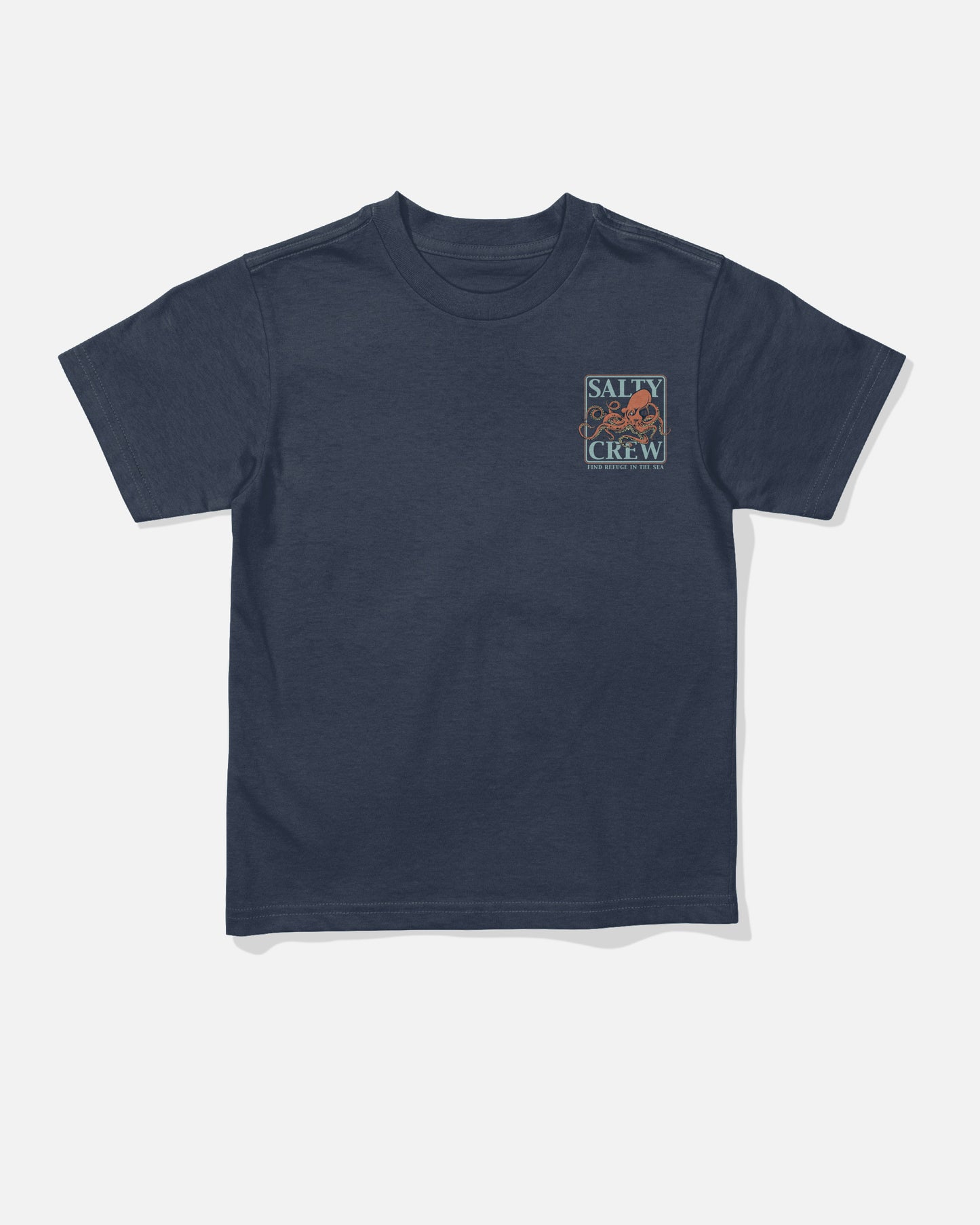 Front view of the Ink Slinger Toddler Tee - Navy. 