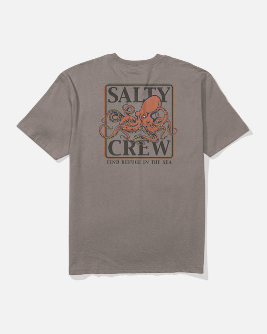 Back view of the Ink Slinger Original Tee - Cinder. 