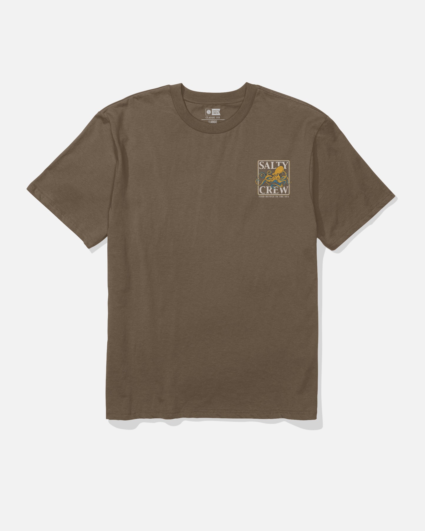 Front view of the Ink Slinger Classic Tee - Teak. 