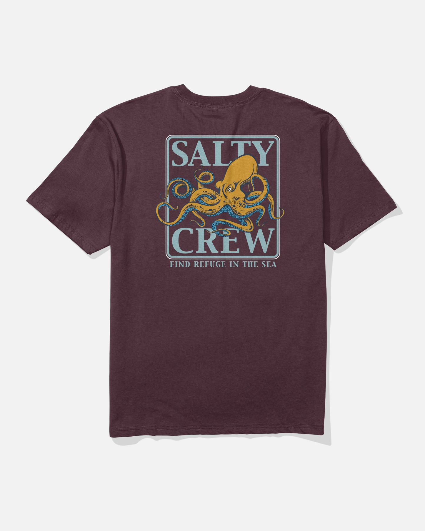 Back view of the Ink Slinger Original Tee - Wine. 