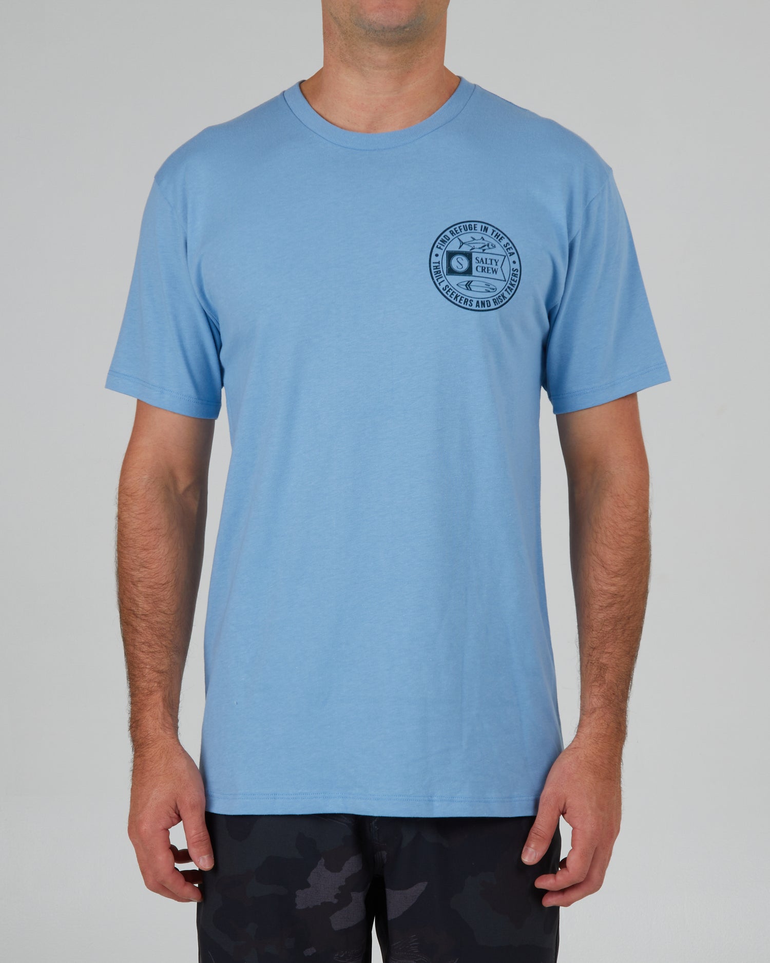 front view of Legends Marine Blue S/S Premium Tee
