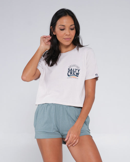 The Wave Natural Crop Tee