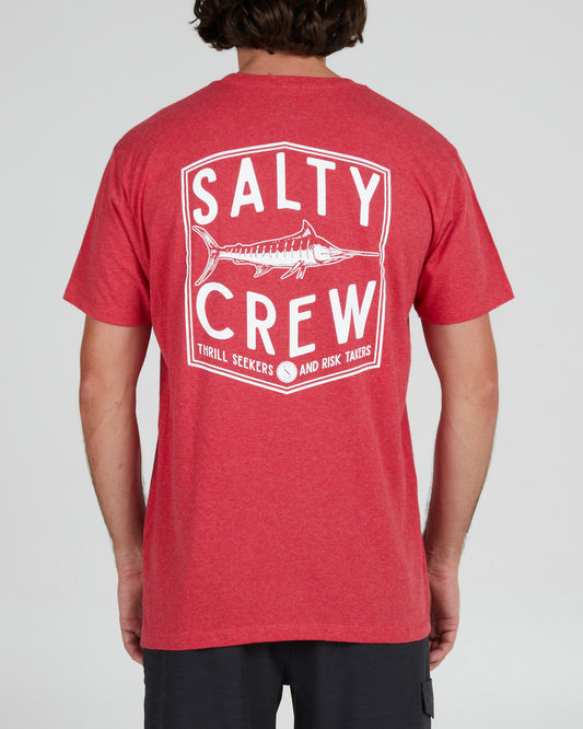 On body back of the Fishery Red Heather S/S Standard Tee