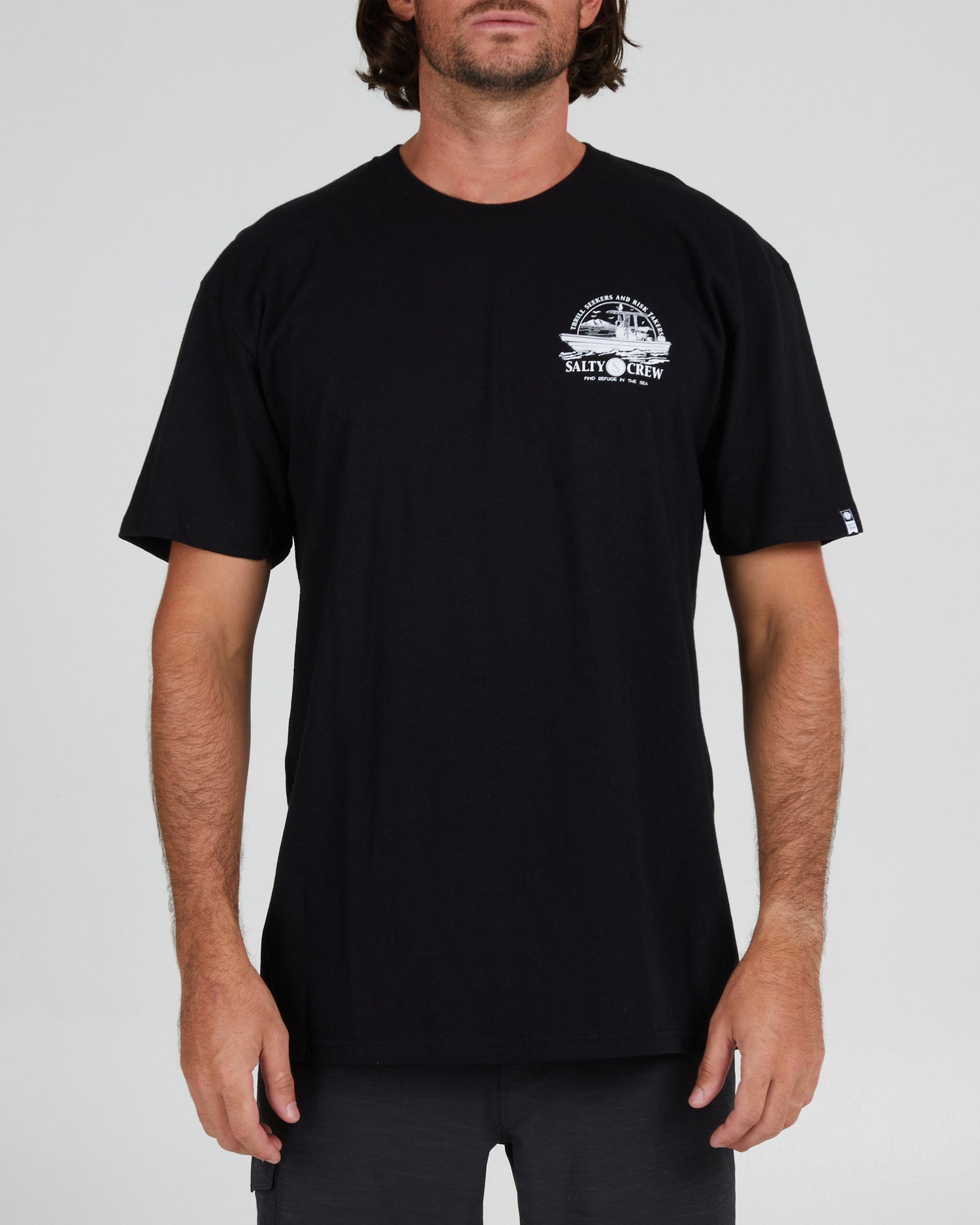 On body front of the Super Panga Black S/S Standard Tee
