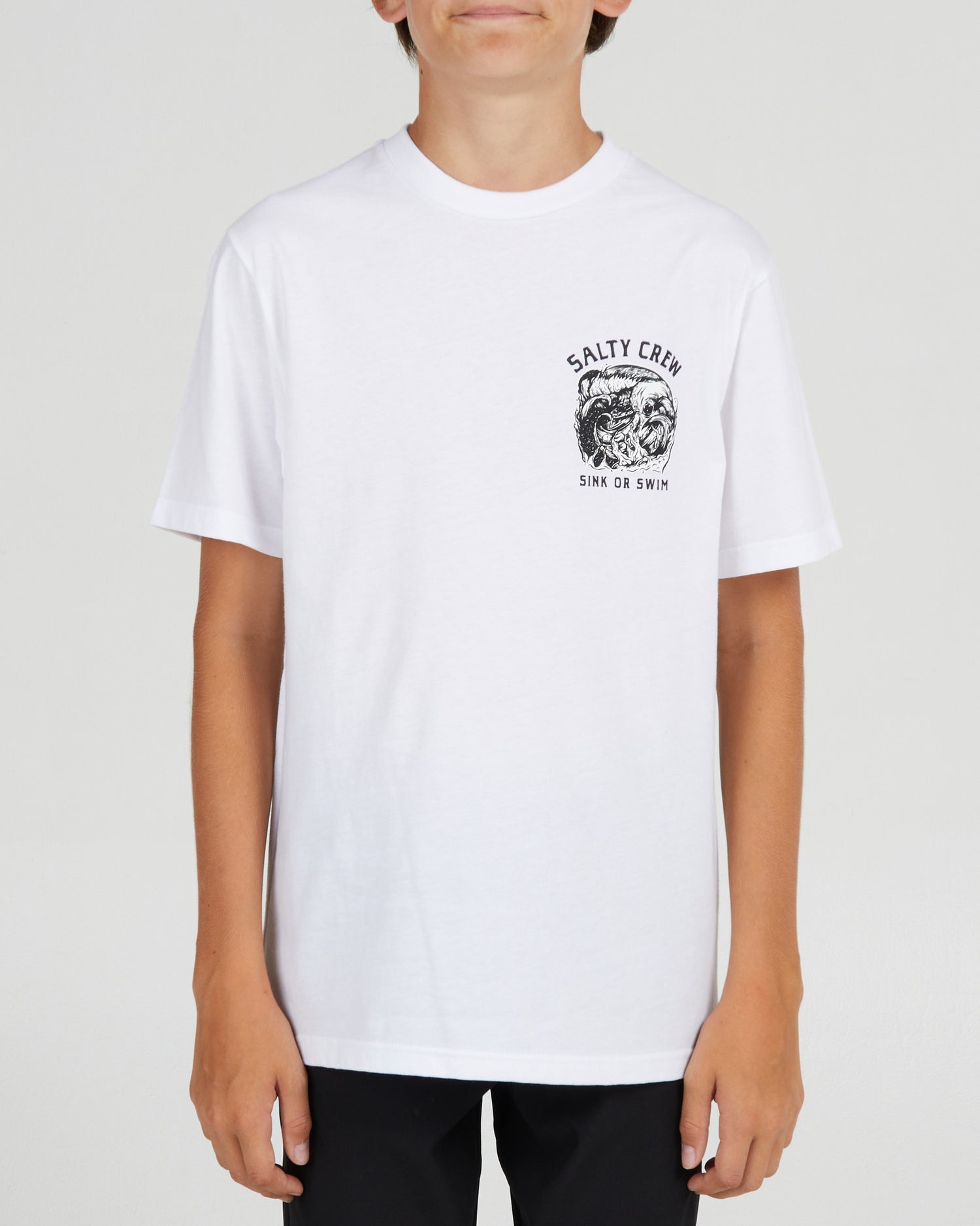front view of Tsunami Boys White S/S Tee