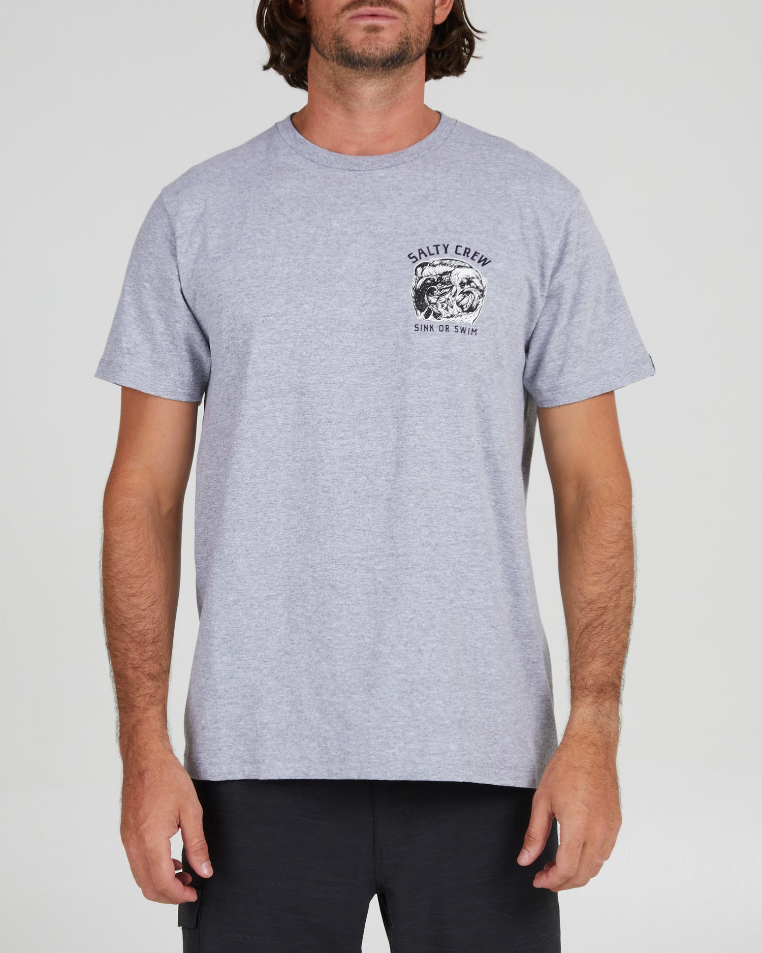 on body front of the Tsunami Athletic Heather S/S Standard Tee